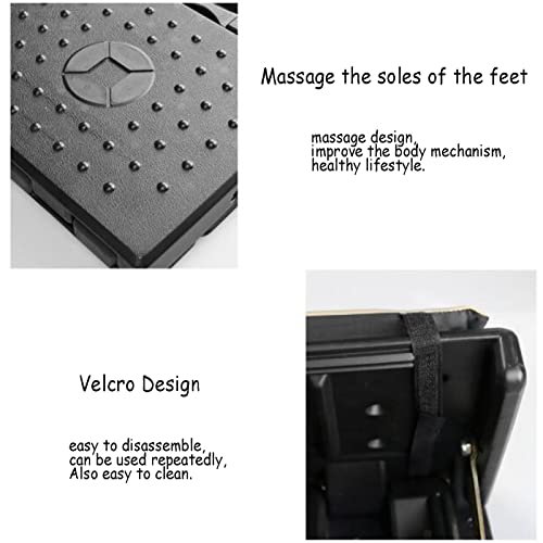 luoyipink Adjustable Footrest with Removable Soft Foot Rest Pad, 4-Level Height Adjustment, with Massaging Beads, Max-Load 120Lbs, Suitable for h