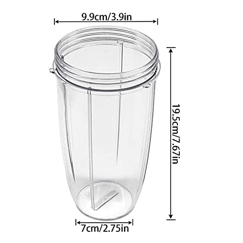 DRERIO 32OZ Cup Compatible for Nutribullet,Clear Cups Mugs Replacement Part Juicer Accessories for NUTRiBULLET Nutri Bullet 900W 600W Blender Jui