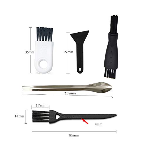 Black Scrapers,Gristor Brushes and Spoons Kit with Cleaning Tools for Herb Grinder (Black Scraper)