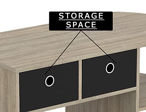Safdie Small Computer Space-Saver Writing 2 Storage Drawers-Sturdy Study, Work Table-Compact Home, Living, Dorm Room,Bedroom, Office Modern Stude
