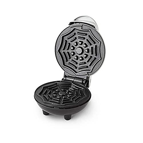 Dash Spiderweb Mini Waffle Maker! Halloween Waffle Maker Produces 4 Inch Waffles! Easy to Clean & Non-Stick Surfaces! Make Your Own Tasty Homemad