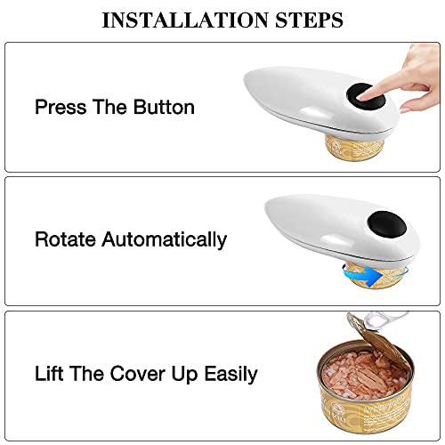Swetup Electric Can Opener, Tin Opener for Arthritis Hands, Automatic Electric Tin Opener, Hand Free Can Openers, Can Opener Electric with One To