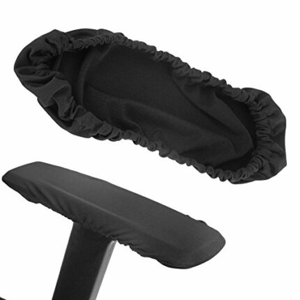 GOTOTOP 1 Pair Office Chair Armrest Covers, Elastic Chair Protector Removable Chair Armrest Cover Chair Arm Pad for Home Office(Black)