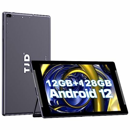 10.1 inch Tablet, Android 12 Tablets with Stand, 12GB RAM 128GB ROM (512GB Expandable Storage), HD IPS Screen, 2.0MP Front Camera, 8.0MP Rear Cam