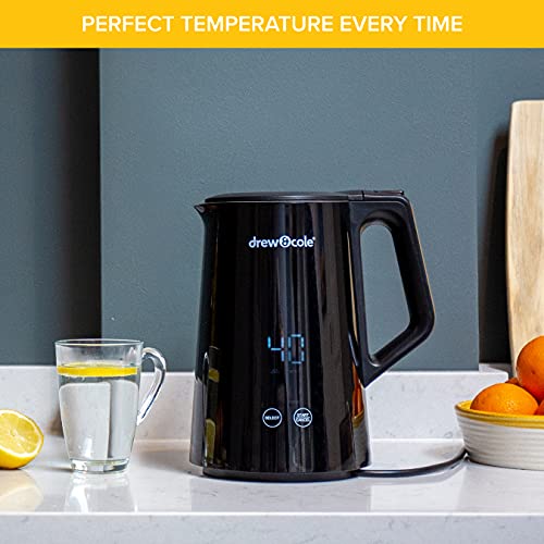 Drew&Cole Digital Kettle Pro 1.5L - Live Temperature Display - Variable Temperature Control - Energy Efficient - 4 Preset Temperatures From 40°C