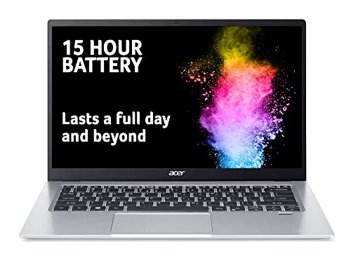 Acer Swift 1 SF114-34 14 Inch Laptop - (Intel Pentium N6000, 4GB, 128GB SSD, Full HD Display, Microsoft Office 365, Windows 11 in S Mode, Silver)