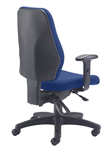Office Hippo 24-Hour High Back Office Chair, Orthopaedic Design Chair with Adjustable Arms, Ratchet Back and Tilt, Moulded Seat & Back, 5 Year Co
