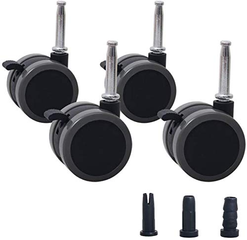 GTYT 4X Caster Wheel, Furniture Casters With Brake,M8x38mm Installation Stem,Load 120kg,for Furniture Table And Chair, 2Inch Swivel Castor