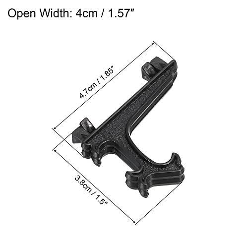 MECCANIXITY 1.8 Inch Display Stand Holders Display Pictures PS Plastic Black for Home Decoration, Art, Book Stores Pack of 12
