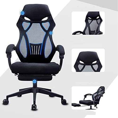 NXYJD Ergonomic Office Chair, High-Back Swivel Mesh Chair, Reclining Computer Chair, with Footrest, Height Adjustable Seat, Breathable Mesh Back