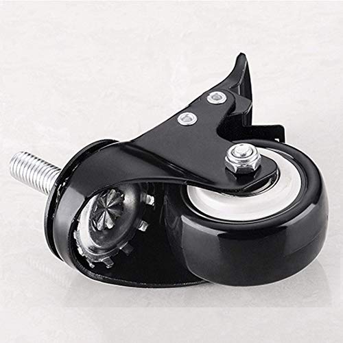 M8 Threaded Casters, Heavy Duty Swivel Casters with Brakes, Swivel Casters Used for Home Furniture/Office Cabinets/Shopping Carts, Load Capacity