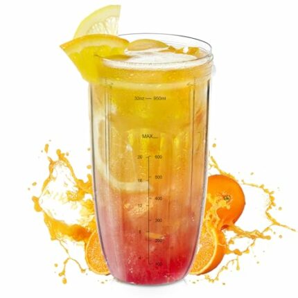 1Pack 32OZ Tall Colossal Replacement Cups Compatible with Nutribullet 600W and 900W Blenders