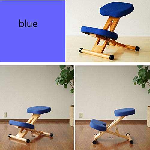 WALNUT Ergonomic Kneeling Chair Stool Wood Office Posture Support Furniture Ergonomic Wooden Chair Balancing Body Back Pain Knee Stool (Color : B
