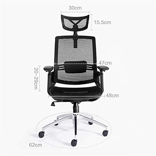 n/a Home Office Ergonomic High Back Desk Chair, Breathable Mesh Recline Computer Task Work Chair with Adjustable Height and Armrest Lumbar Head S