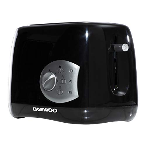 DAEWOO SDA1710GE Balmoral Plastic Toaster with Electronic Timer Dial, Cancel, Defrost & Reheat, Easy Cleam Removable Crumb Tray and Movable Steel