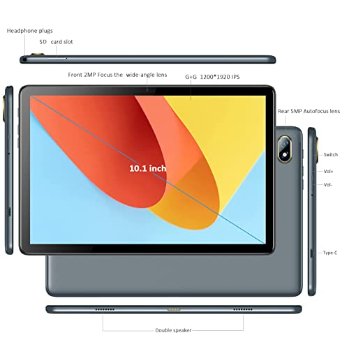 SZTPS Tablet 10.1 Inch Android 12 Tablet 4GB RAM,64GB ROM(128GB Expandable) 1920x1200 IPS Display,WIFI/Bluetooth/5000mAh Battery/Dual Camera
