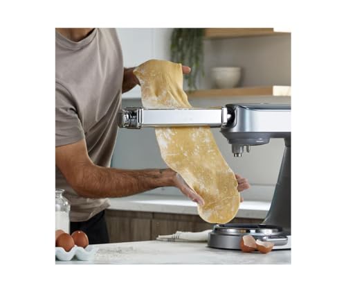 Kenwood XL KAX99.A0ME Accessories Food Processors for Extra Wide Lasagne 22 cm, Chrome-Plated Stainless Steel Casing, Roller Rolls Made of Robust