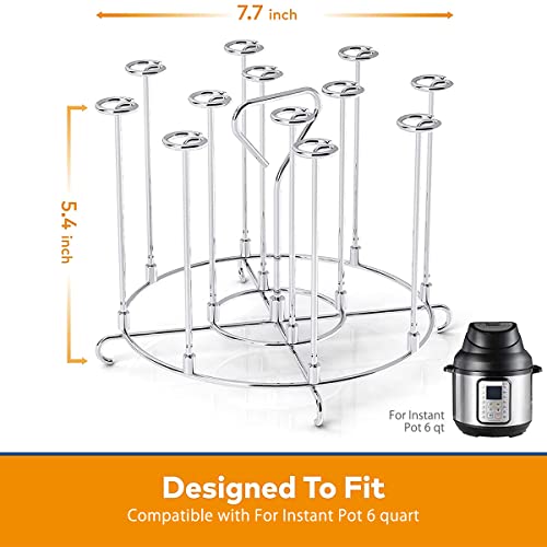 Air Fryer Skewer Stand, Stainless Steel Kebab Skewers Rack, Air Fryer Accessories for Ninja Foodi Dual Air Fryer Kitchen Cooking BBQ(6QT)