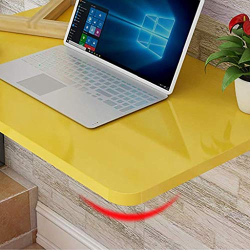 NXYJD Wall-Mounted Drop-Leaf Table, Folding Kitchen Table Desk, Home Office Table Desk Workstation Computer Desk with Storage Shelves