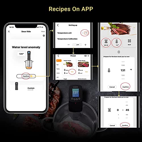 Inkbird ISV-100W Sous Vide WiFi Cooker Immersion Circulator, Temperature Time and Touch Control Sous Vide Machine 1000 Watts