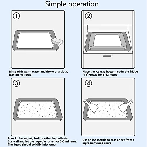 Ice Cream Roll Maker with 2 Scrapers, Iceten Instant DIY Ice Cream Roller Pan,Make Easy Ice Cream Rolls for Homemade Rolled Cream Frozen Yogurt G