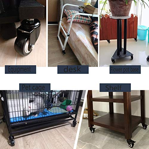 M8 Threaded Casters, Heavy Duty Swivel Casters with Brakes, Swivel Casters Used for Home Furniture/Office Cabinets/Shopping Carts, Load Capacity