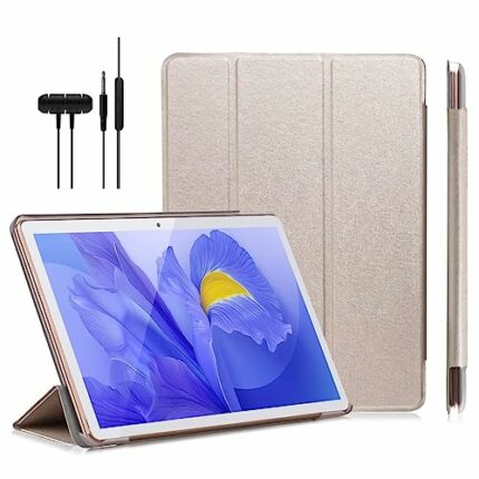 YOTOPT 10 Inch Tablet, Dual SIM Card, Android Tablet PC, 4GB RAM, 64GB ROM(256GB Expansion), 6000 mAh, HD IPS Screen, Tablet with Case, WIFI, Blu
