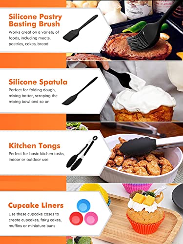 Square Air Fryer Accessories, Set of 10 Fit for COSORI 5.5L 6.4L, Instant Vortex Plus 5.7L & Other Larger Capacity Air Fryers, Including Cake Piz