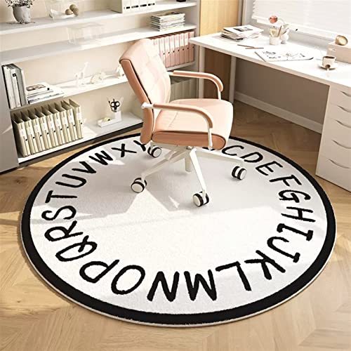 Liveinu Office Chair Mat for Hardwood & Tile Floor, Round Computer Gaming Rolling Chair Mat, Under Desk Low-Pile Rug, Large Anti-Slip Floor Prote