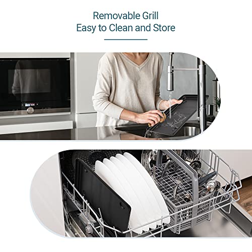 FIMEI Electric Grill, Electric Smokeless Barbecue Grill with 6 Gear Temperature Adjustment 1400W, Non-Stick, Easy Clean, Suitable for outdoor and