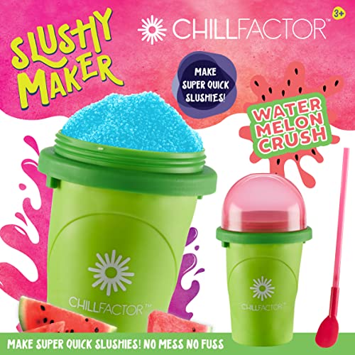 Character Options 07952 ChillFactor Watermelon Crush-Reusable, Homemade Squeeze Cup slushy Maker Kitchen Toys