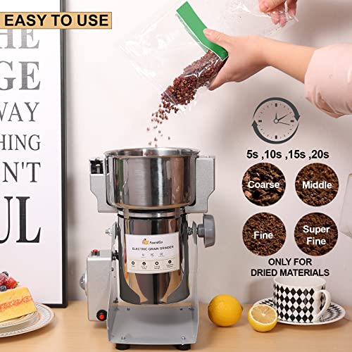 FoundGo 1000G Electric Grain Grinder, Herb Grinder, 25000RPM High Speed Superfine Spice Mill for Rice, Herb, Corn, Nut, Sesame, Pepper, Soybean,