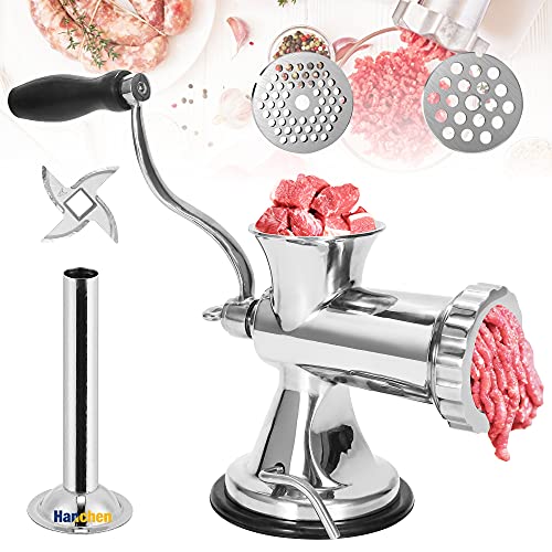 Hanchen Manual Meat Grinder Mincer Sausage Stuffer Machine 8s/12 All Stainless Steel Household Multi-Function Enema Sausage Stuffing Machine 8s