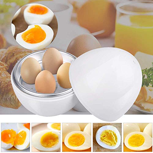 Microwave Egg Boiler for 4 Eggs Poachers Boiled Egg Cooker Microwave only 8 Minutes for Hard Soft Boiled Egg Cooker Steamer Rapid Egg Cooking App