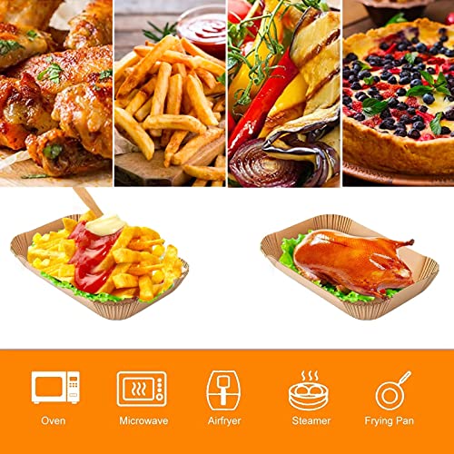Air Fryer Liners for Ninja Dual, Air Fryer Paper Liners, Air Fryer Liners Disposable Rectangular, Compatible with Ninja AF300UK AF400UK, Instant,