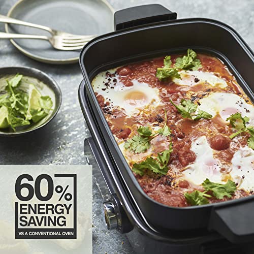 Cuisinart Cook In 5 in 1 Multi Cooker Grill, Sear, Steam, Simmer and Cook Non-Stick Midnight Grey GRMC3U