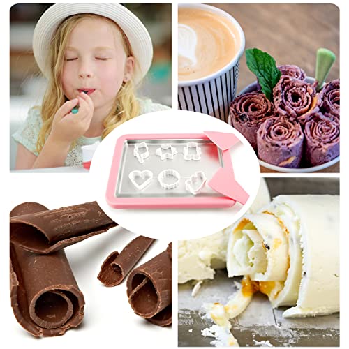 Ice Cream Roller Plate, Instant Ice Cream Maker Pan with 2 Spatulas, Rolling Ice Cream Maker Plate, Ice Cream Rolling Tray for DIY Yogurt, Gelato