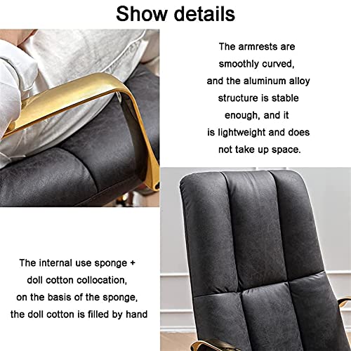 YT.JYUERI Relax Comfortably Safe Office Chair, Leather Desk Chair, Mid Back Computer Chairs Ergonomic Swivel Rolling Chair, Home Office Task Chai