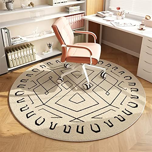Liveinu Office Chair Mat for Hardwood & Tile Floor, Round Computer Gaming Rolling Chair Mat, Under Desk Low-Pile Rug, Large Anti-Slip Floor Prote