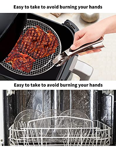 Air Fryer Rack for Ninja Air Fryer 3 Layer Stackable Dehydrator Racks Stainless Steel Air Fryer Basket Tray Air Fryer Accessories Compatible with
