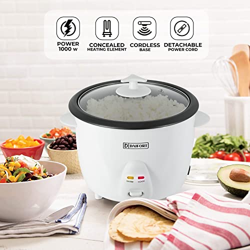 Daifort’s Premium Automatic Rice Cooker With Removable nonstick Inner Pot| One Touch Cooking | Burn Out Protection| Keep Warm Function| Includes