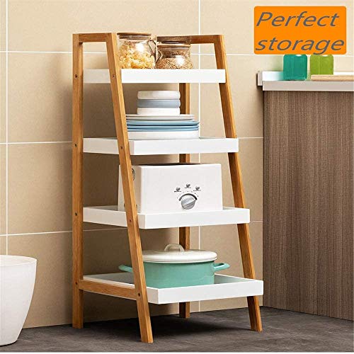 JJZXD 4 Shelf Bookcase, Multifunctional Ladder-Shaped Plant Flower Stand Rack Bookrack Storage Shelves, Perfect Storage, for Home Office Use