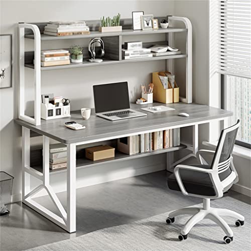 JYDQM Computer Desk Table Bookshelf Integrated Table Bedroom Female Students Home Study Writing Without Chair (Color : D, Size : 120cm)