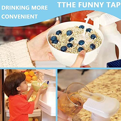 SMELEYOU Automatic Drink Dispenser 2 Pack Milk Dispenser for Fridge Gallon Electric Tap Milk Jug Pump Liquid Dispenser Kitchen Tools