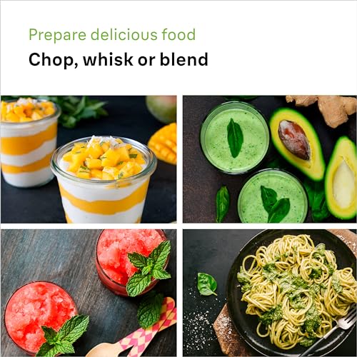 Braun MultiQuick 3 MQ3025 Hand Blender, Omelette Mixer, 2 Speeds, Splash Control, Dishwasher Safe parts, 350ml Chopper, Whisk and BPA-Free Plasti