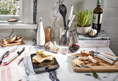 KitchenAid Digital Glass Top Kitchen Scale, 5000g Dry / 5000ml Liquid Capacity, Black