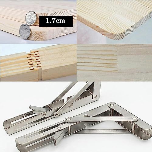 Shykey Wall Mounted Folding Table, Wood Kitchen Dining Table, Home Office Work Laptop Computer Desk, Hanging Drop-Leaf Fold Down Wooden Bookshelf