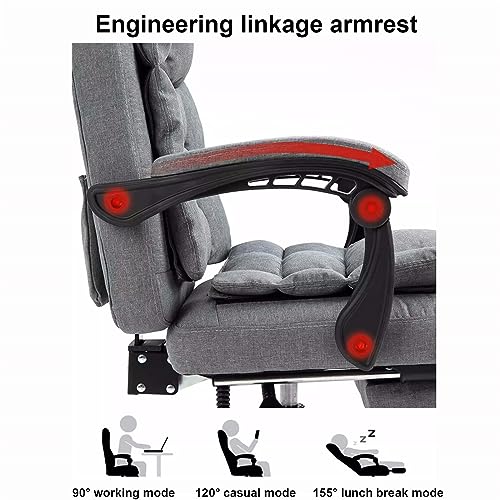 JHKZUDG Executive Office Chair, Home Office Desk Chair,Ergonomic Office Chair, Adjustable Back Rest 360° Swivel Gaming Chair,with Footrest And He