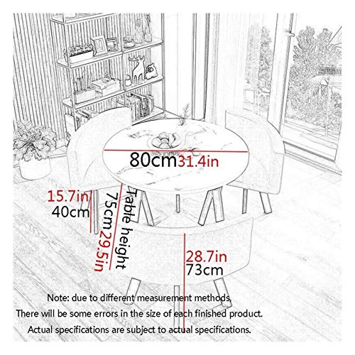 Kitchen Table Set, Office Table and Chair Set Conference Coffee Table Marble Round Table Office Table and Chair Combination Break Room Hotel Meet