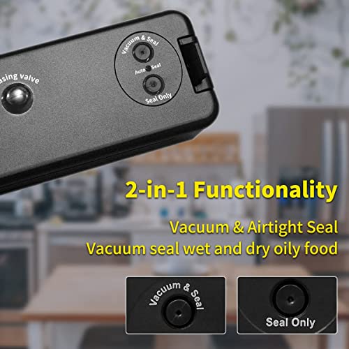 KEAGAN Vacuum Sealer Machine, Automatic Food Sealer, Food Vacuum Sealer Machines for Wet and Dry Food Preservation and Storage